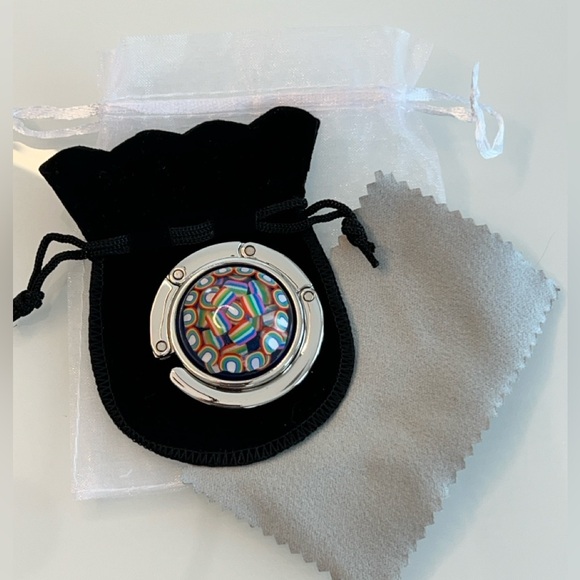 Foldable Bag Hook/Purse Hanger - Rainbows - Candy - Fits Most Tables - Picture 7 of 7